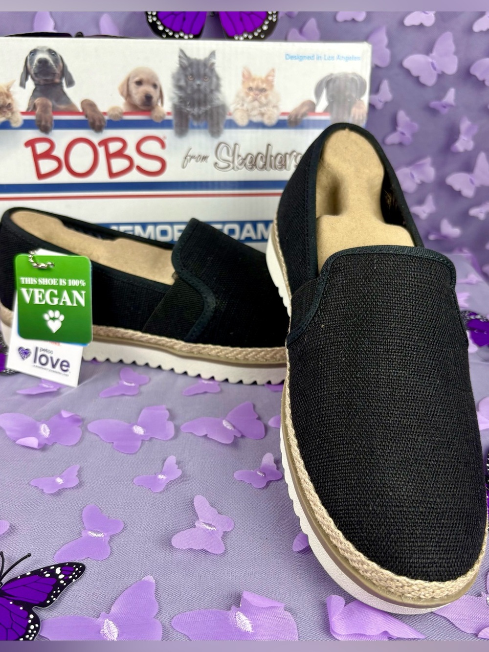 BOBS by Skechers Black Slip-On Loafers